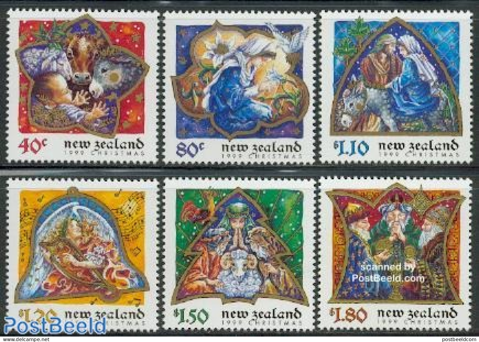 New Zealand 1999 Christmas 6v, Mint NH, Religion - Christmas - Neufs