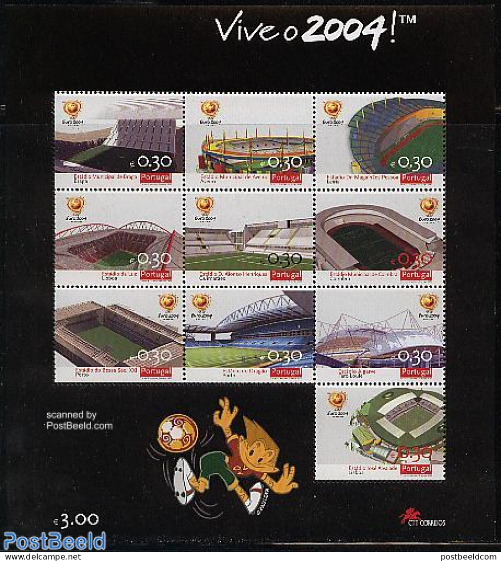 Portugal 2003 Football Stadiums 10v M/s, Mint NH, Sport - Football - Ongebruikt
