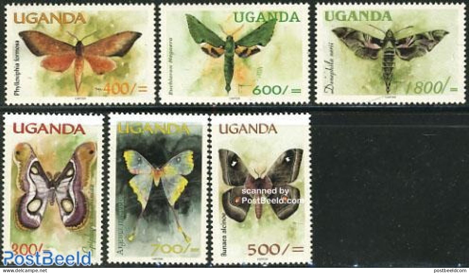 Uganda 2000 Butterflies 6v, Mint NH, Nature - Butterflies - Andere & Zonder Classificatie