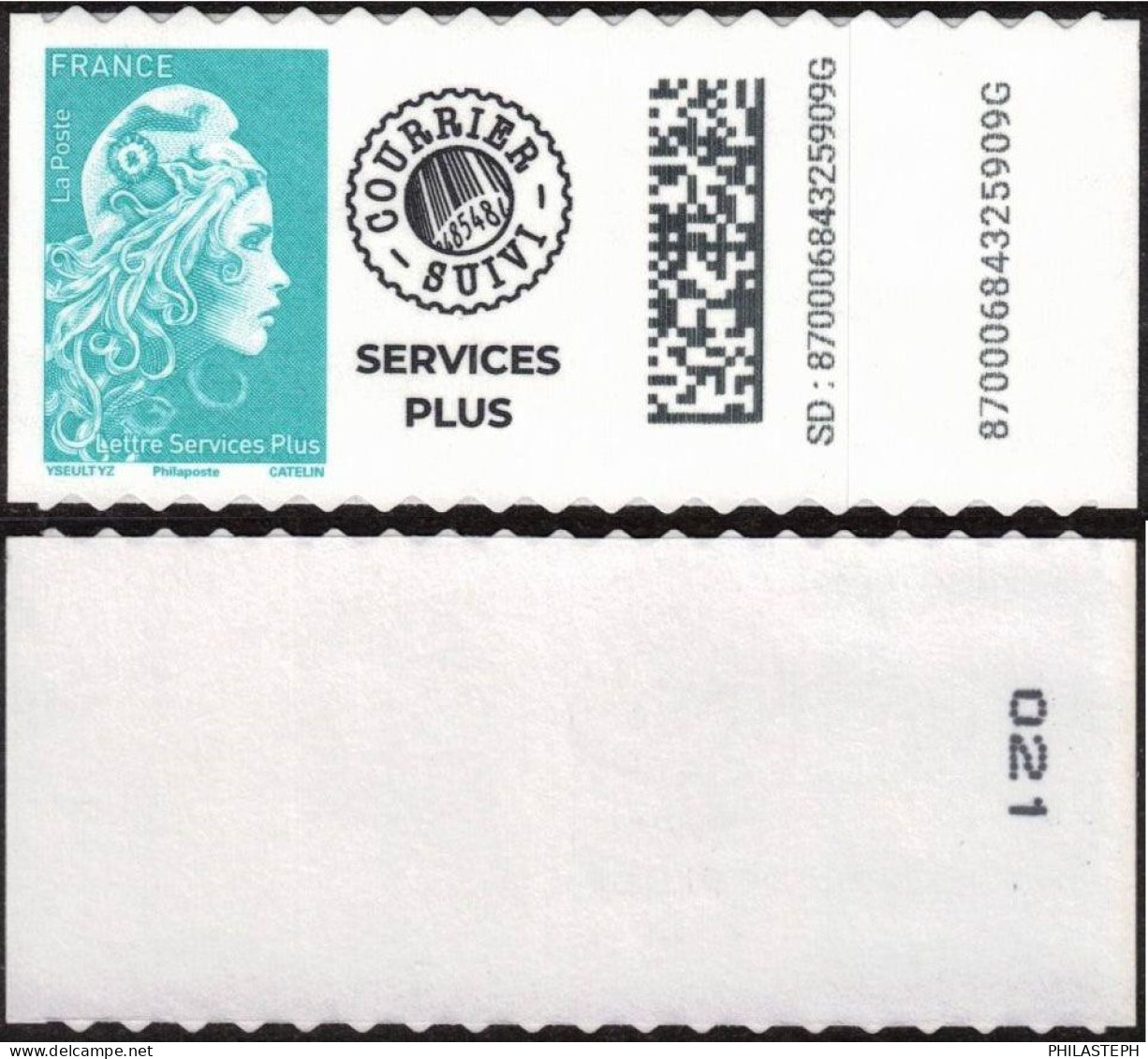 FRANCE 2023 - Marianne L'Engagée Adhésif - LETTRE SERVICES PLUS  Issu De ROULETTE De 300  - YT 2227 Neuf - Unused Stamps