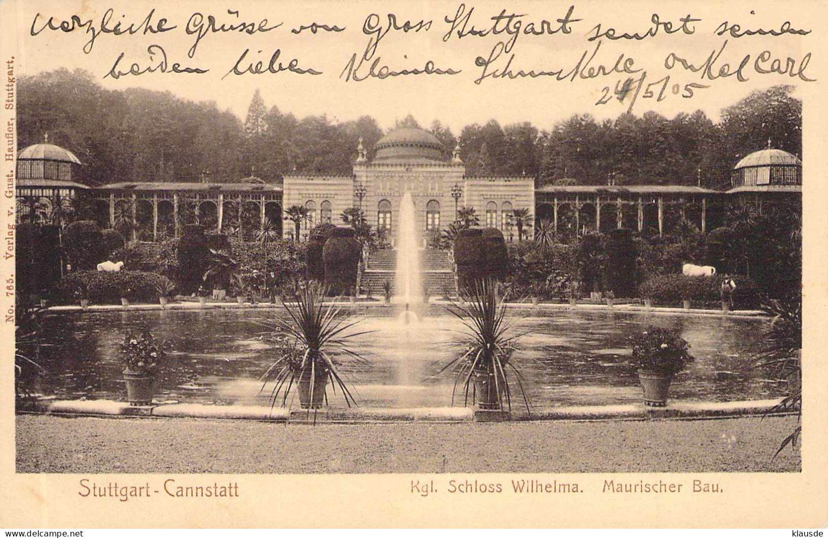 Stuttgart-Cannstatt - Schloss Wilhelma-Maurischer Bau Gel.1905 AKS - Stuttgart