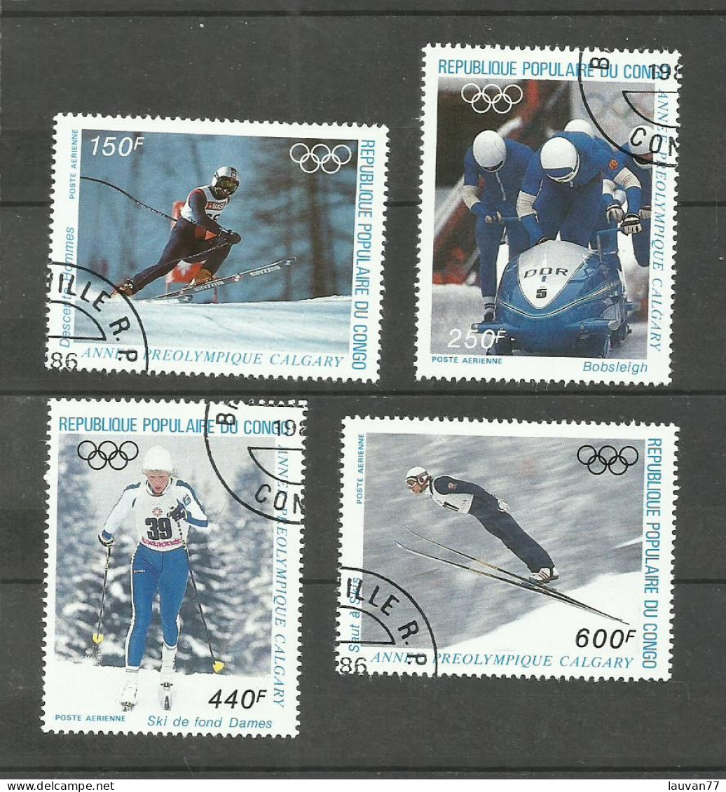 CONGO POSTE AERIENNE N°353 à 356 Cote 4.65€ - Used