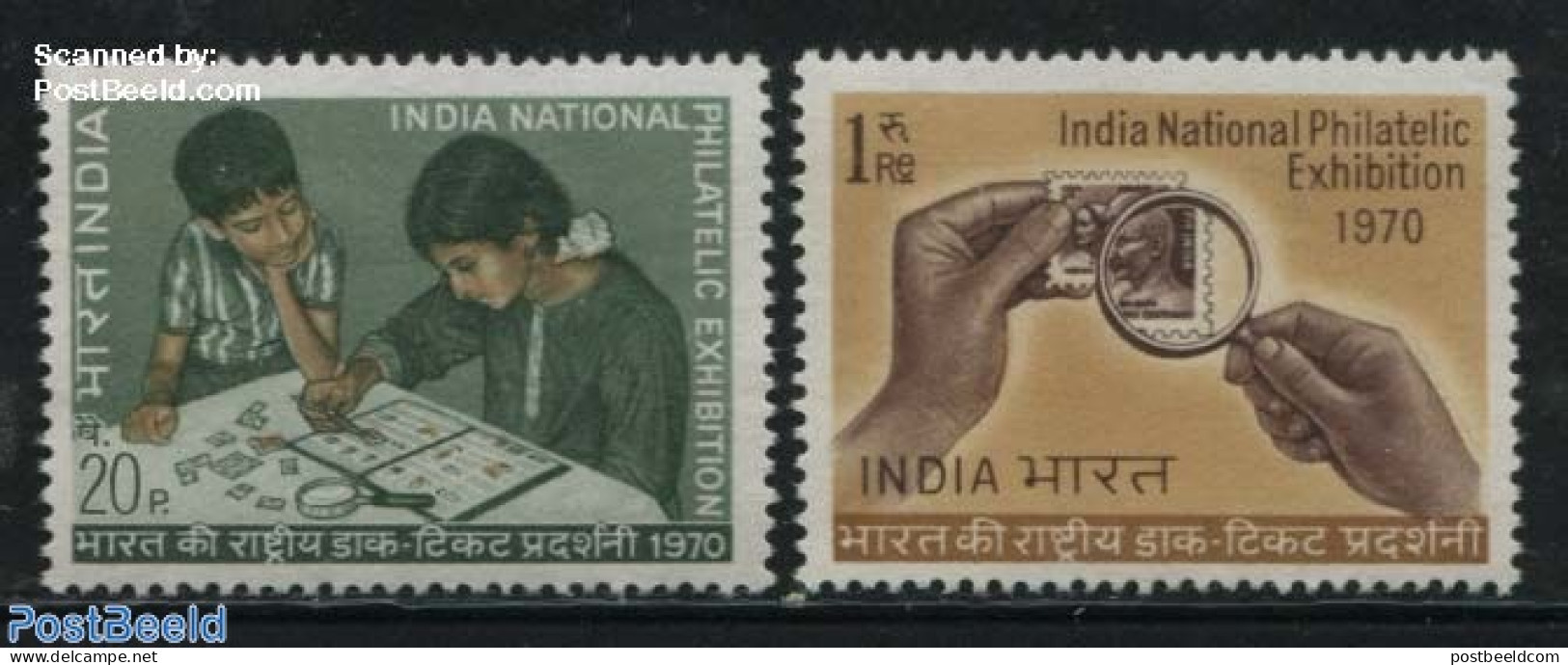 India 1970 INPEX 70 2v, Mint NH, History - Gandhi - Philately - Stamps On Stamps - Unused Stamps