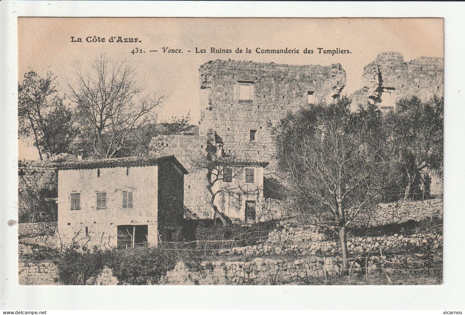 CP 06 VENCE Les Ruines De La Commanderie  Des Templiers - Vence