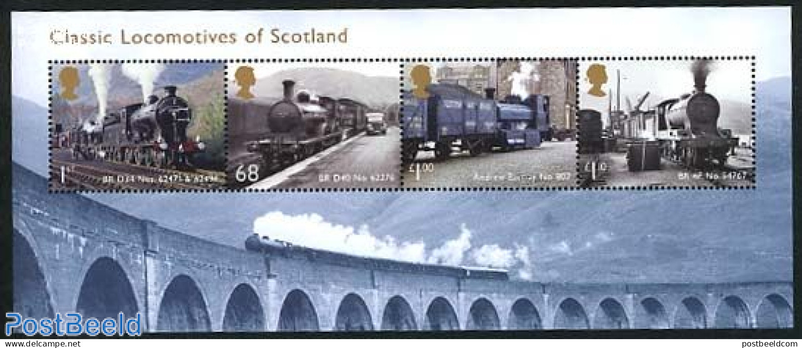 Great Britain 2012 Classic Locomotives S/s, Mint NH, Transport - Railways - Ongebruikt