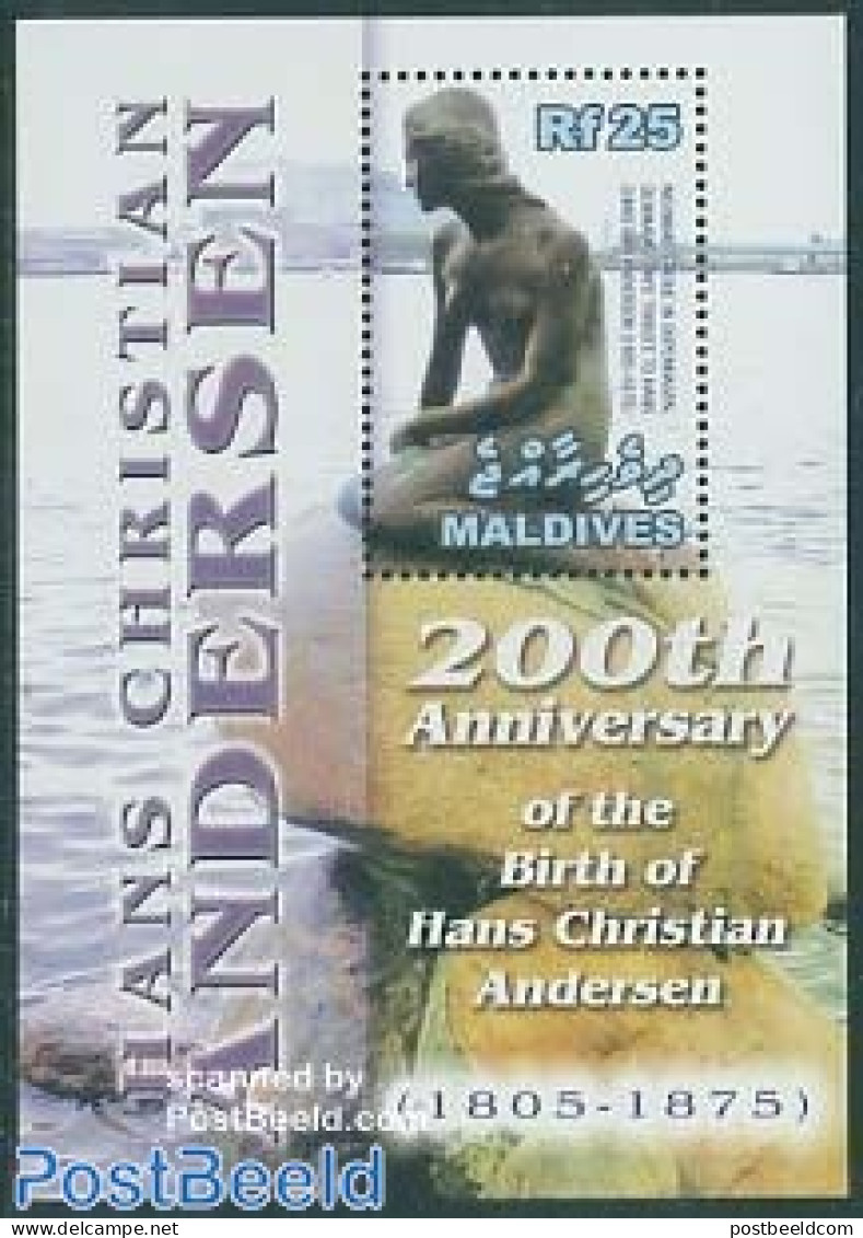 Maldives 2005 H.C. Andersen S/s, Mint NH, Art - Fairytales - Sculpture - Contes, Fables & Légendes
