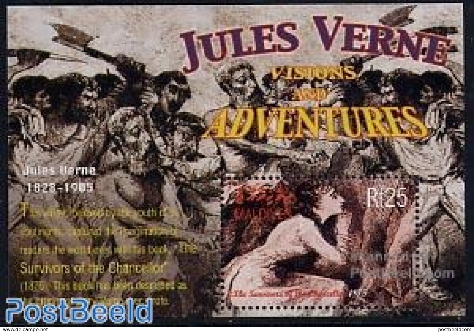Maldives 2004 Jules Verne S/s, Survivers Of The Chancellor, Mint NH, Art - Jules Verne - Science Fiction - Unclassified