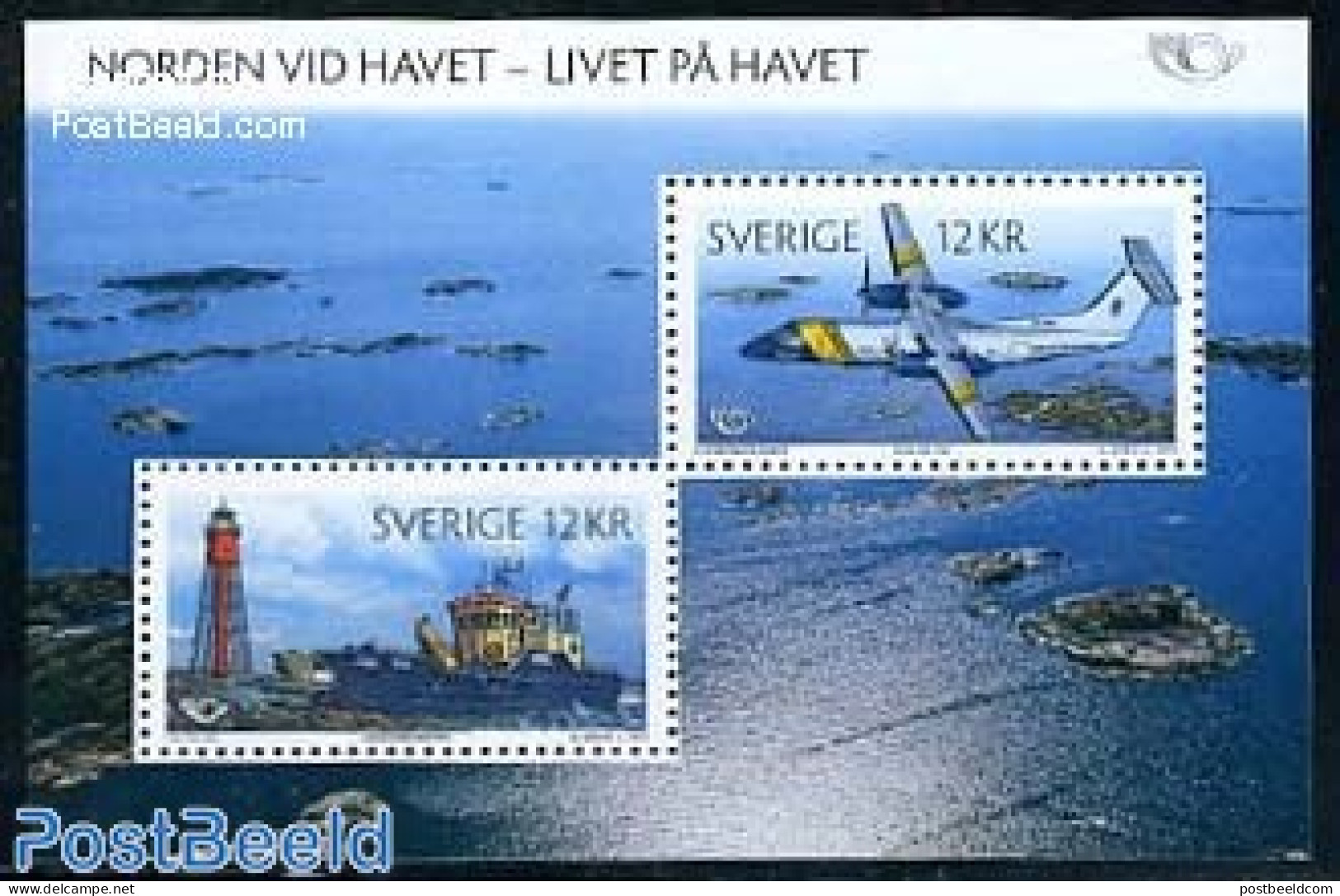 Sweden 2012 Norden S/s, Mint NH, History - Transport - Various - Europa Hang-on Issues - Aircraft & Aviation - Ships A.. - Ongebruikt