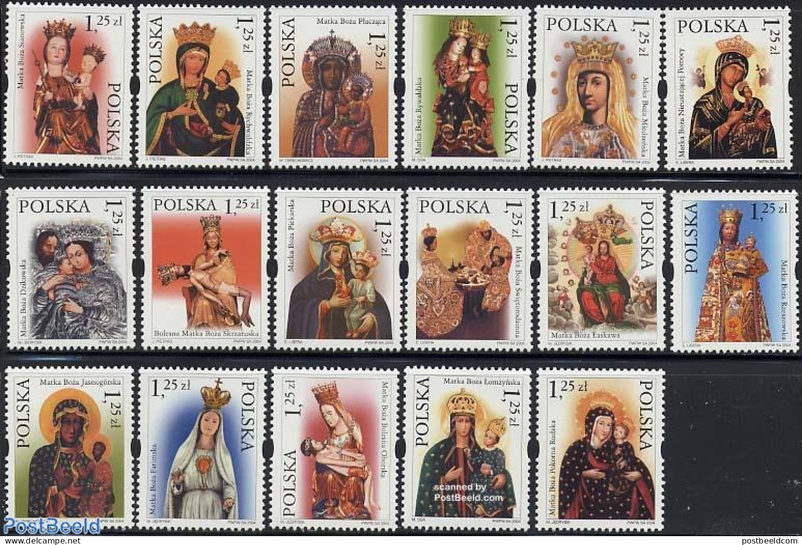 Poland 2004 Holy Maria 17v, Mint NH, Religion - Religion - Neufs