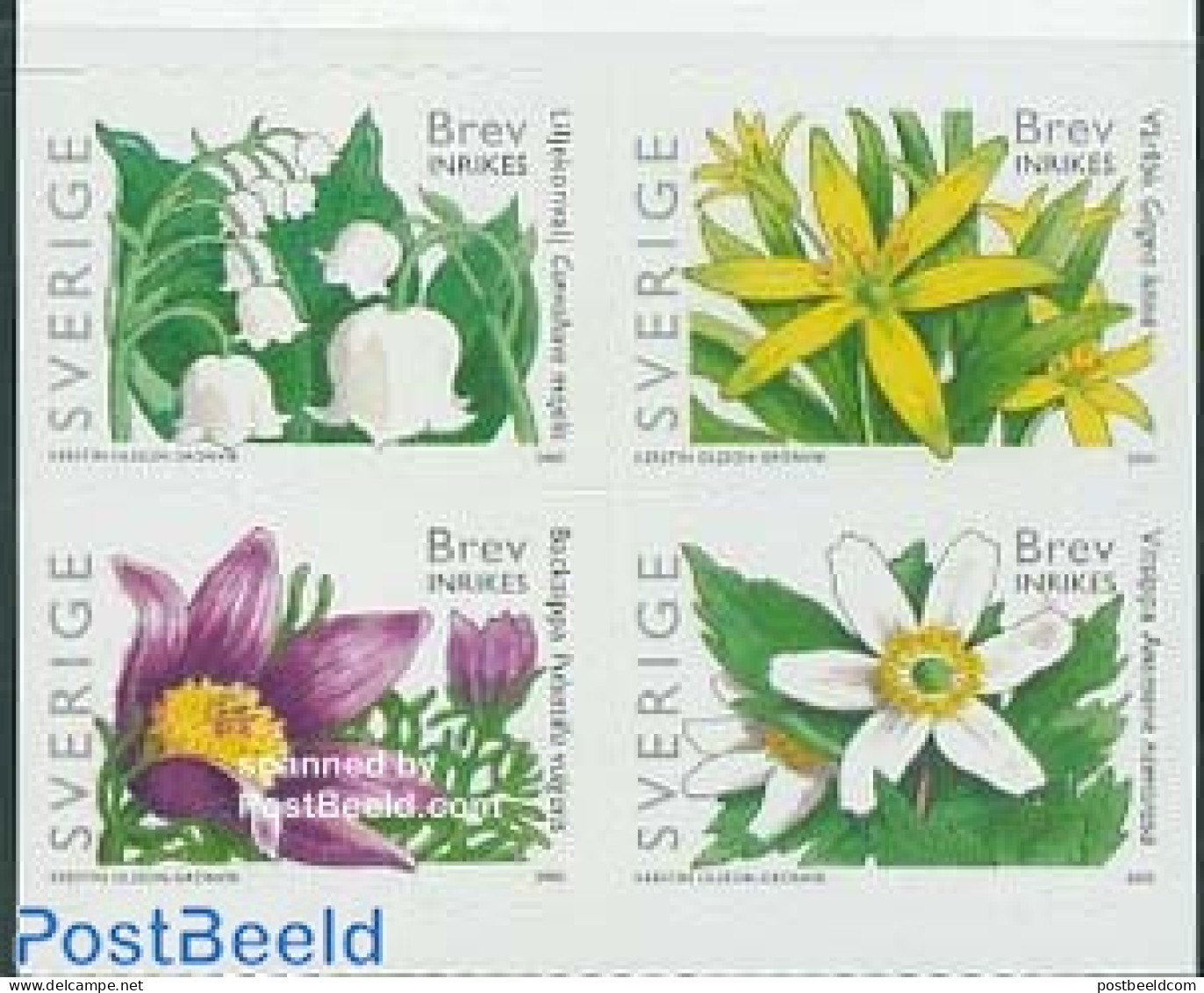 Sweden 2005 Flowers 4v S-a, New Perforation 6.5, Mint NH, Nature - Flowers & Plants - Ongebruikt