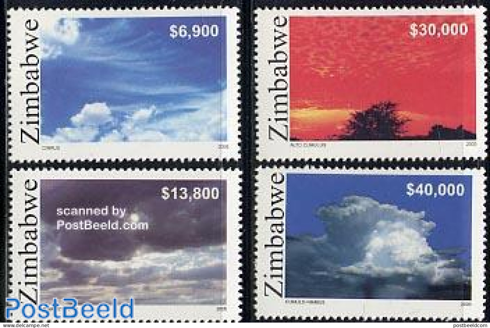 Zimbabwe 2005 Skies 4v, Mint NH - Zimbabwe (1980-...)