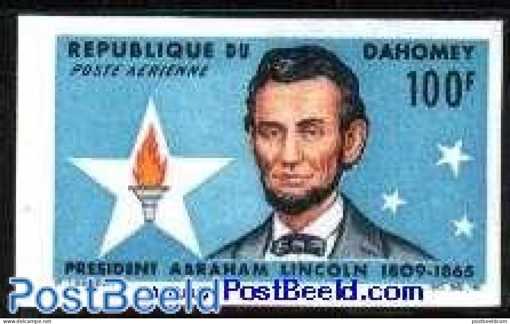 Dahomey 1965 Abraham Lincoln 1v Imperforated, Mint NH, History - Autres & Non Classés