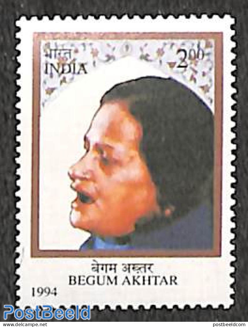 India 1994 B. Akhtar 1v, Mint NH, Performance Art - Music - Unused Stamps