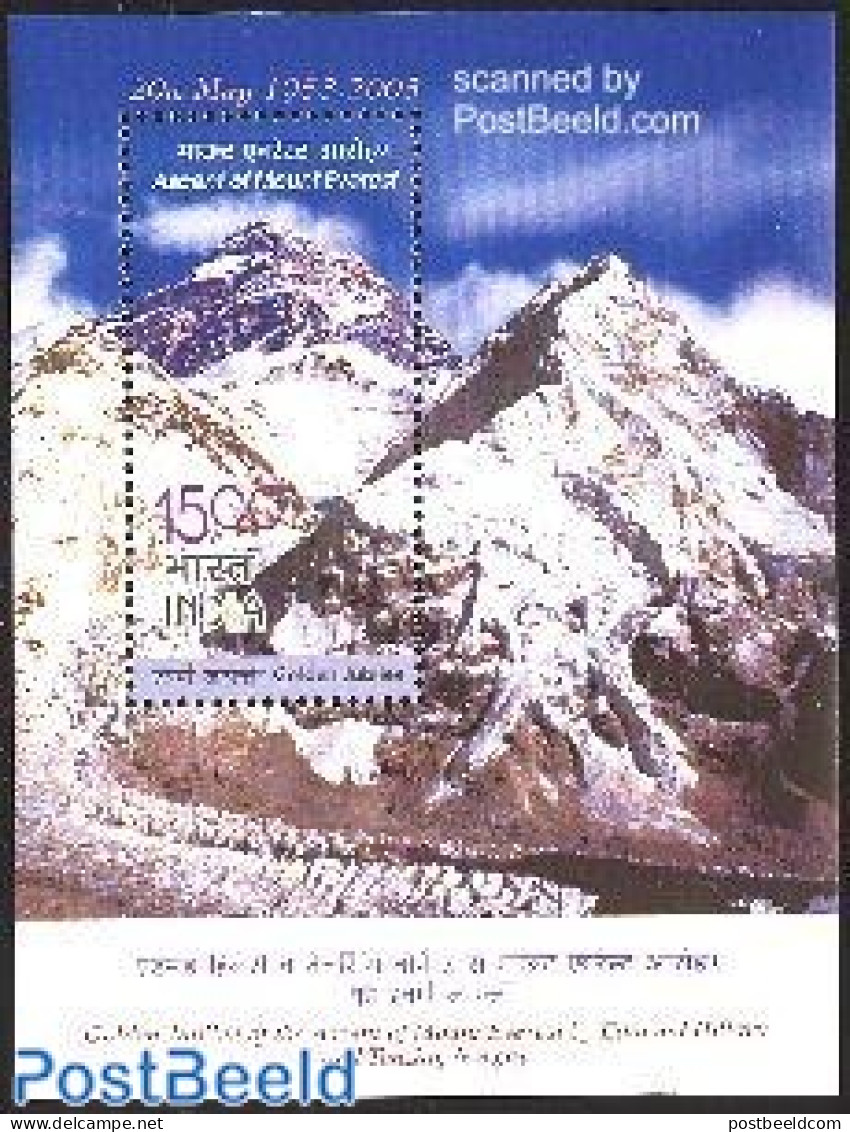 India 2003 Mount Everest S/s, Mint NH, Sport - Mountains & Mountain Climbing - Ungebraucht