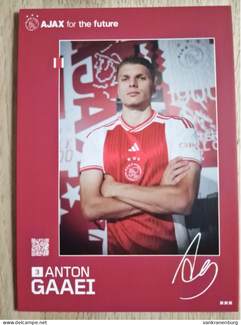 Card Anton Gaaei - Ajax Amsterdam - 2023-2024 - Football - Soccer - Voetbal - Fussball - Viborg - Soccer