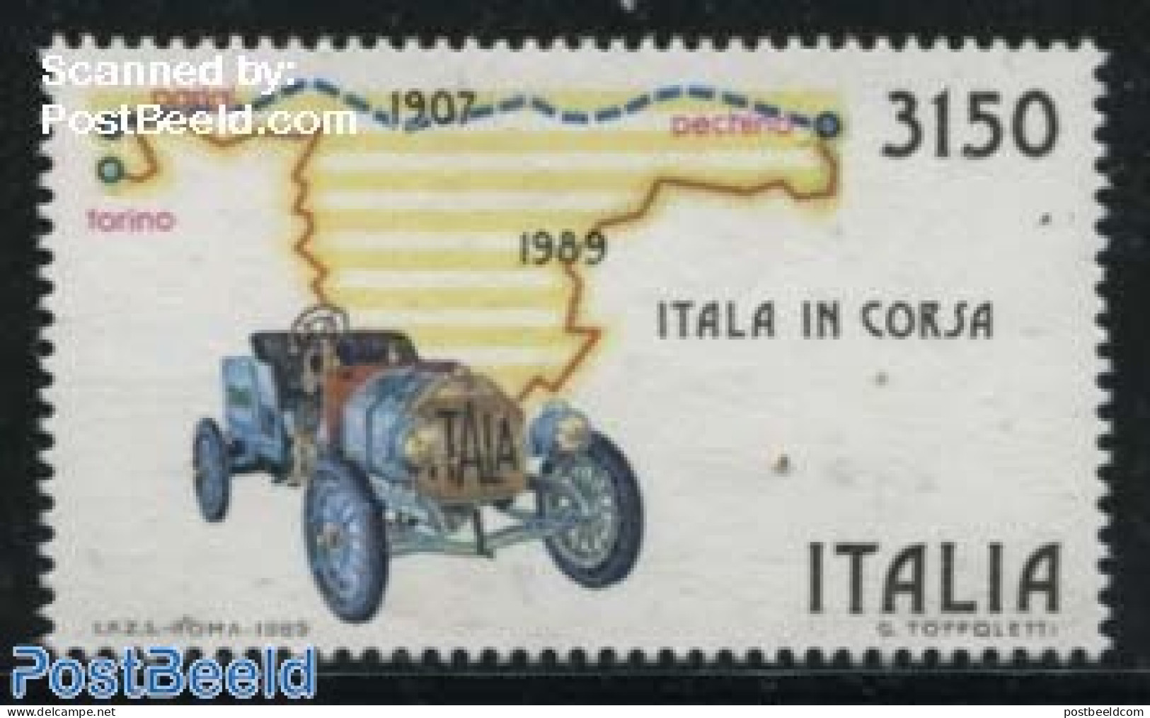 Italy 1989 Bejing-Paris Rallye 1v, Mint NH, Sport - Transport - Various - Autosports - Automobiles - Maps - Other & Unclassified