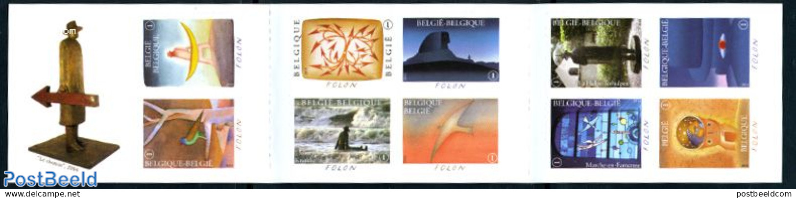 Belgium 2010 The Magic Of Folon 10v In Foil Booklet, Mint NH, Stamp Booklets - Art - Modern Art (1850-present) - Stain.. - Unused Stamps