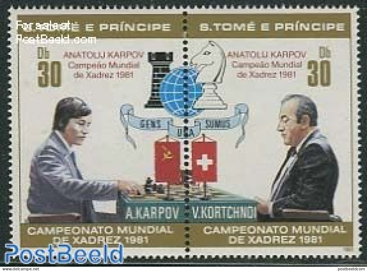 Sao Tome/Principe 1981 Chess Winners 2v [:], Mint NH, Sport - Chess - Chess