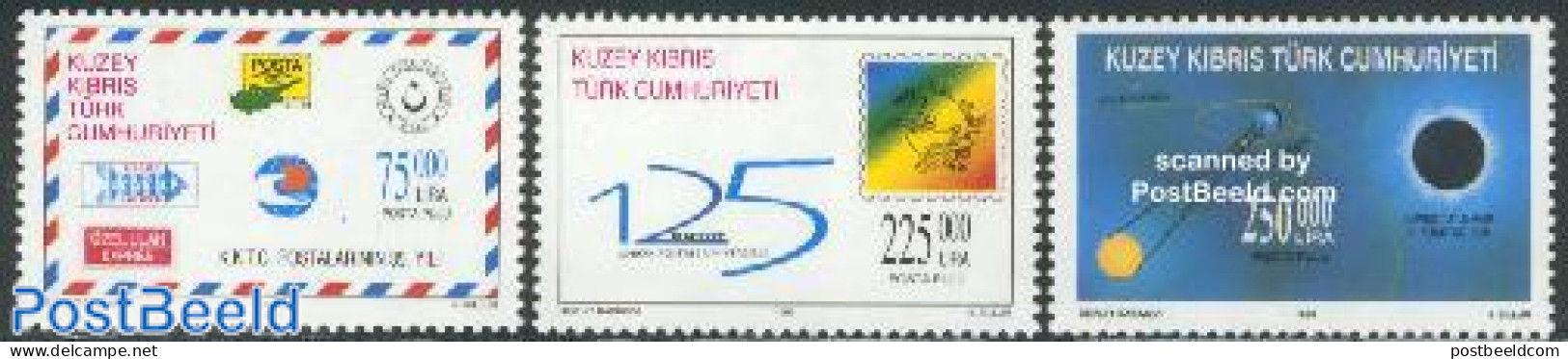 Turkish Cyprus 1999 Mixed Issue 3v, Mint NH, Science - Astronomy - U.P.U. - Astrology