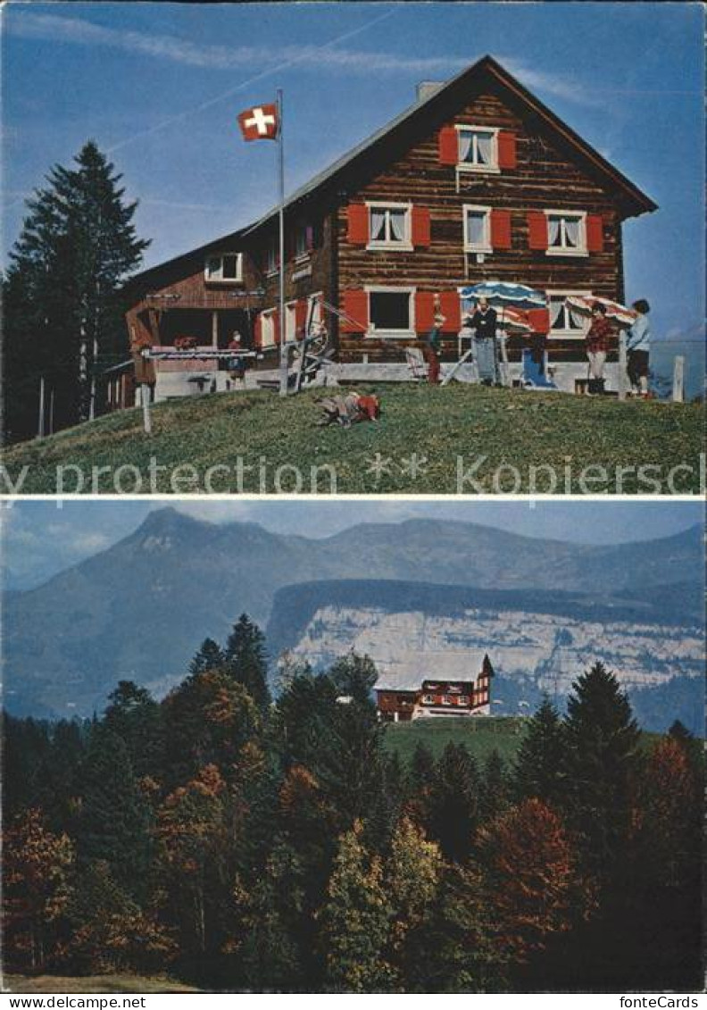 11963689 Stoos SZ Skihaus Turnverein Unterstrass Bluemlisegg Schweizer Flagge St - Sonstige & Ohne Zuordnung