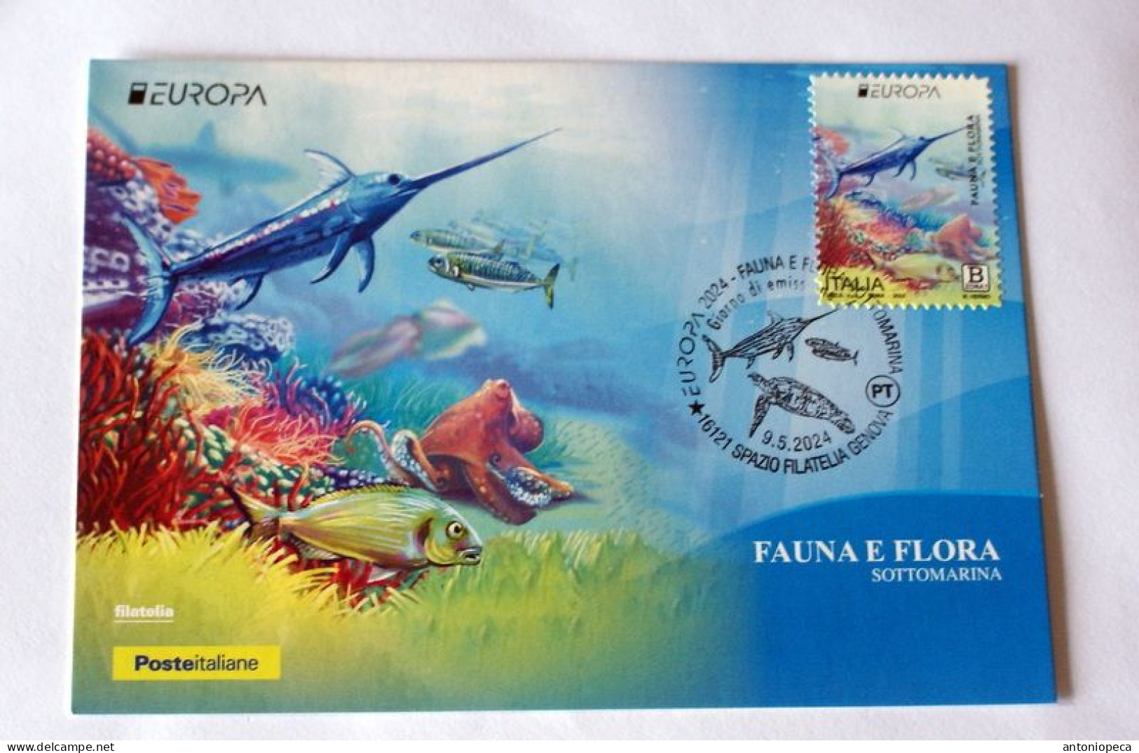 ITALIA 2024, EUROPA CEPT , FAUNA E FLORA SOTTOMARINA, DUE MAXICARD OFFICIAL FDC - 2021-...: Neufs