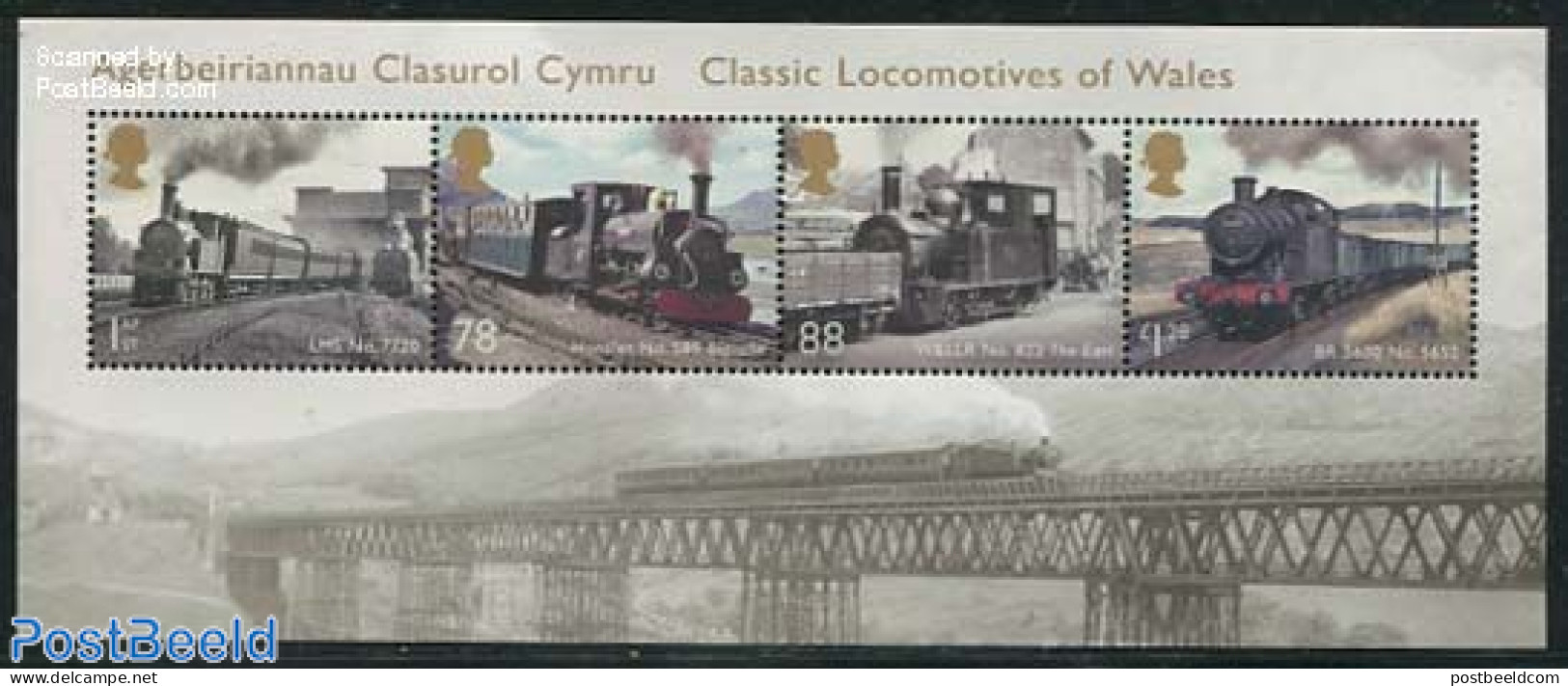 Great Britain 2014 Classic Locomotives Of Wales S/s, Mint NH, Transport - Railways - Nuevos