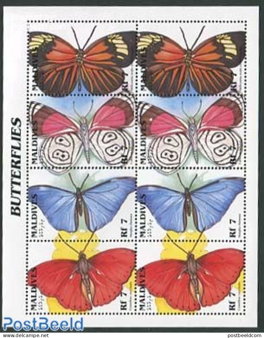 Maldives 1996 Butterflies M/s, Mint NH, Nature - Butterflies - Maldive (1965-...)