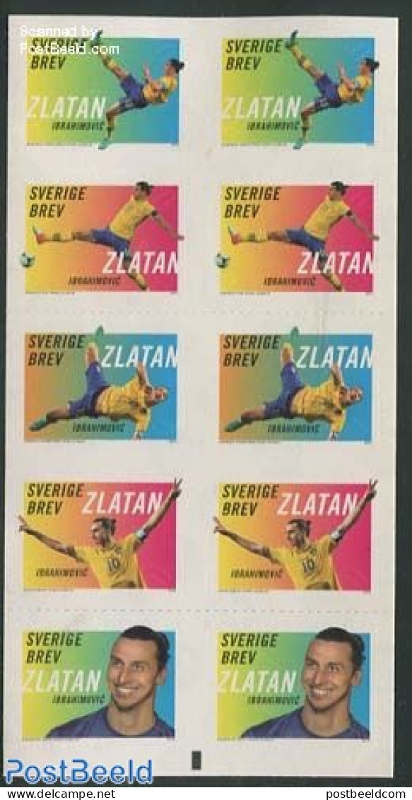 Sweden 2014 Zlatan Ibrahimovic Foil Booklet, Mint NH, Sport - Football - Stamp Booklets - Neufs