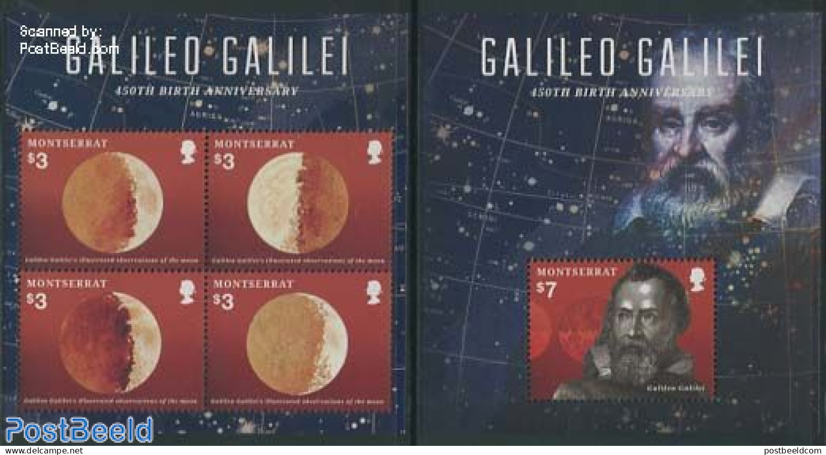 Montserrat 2014 Galileo Galilei 2 S/s, Mint NH, Science - Astronomy - Astrologie