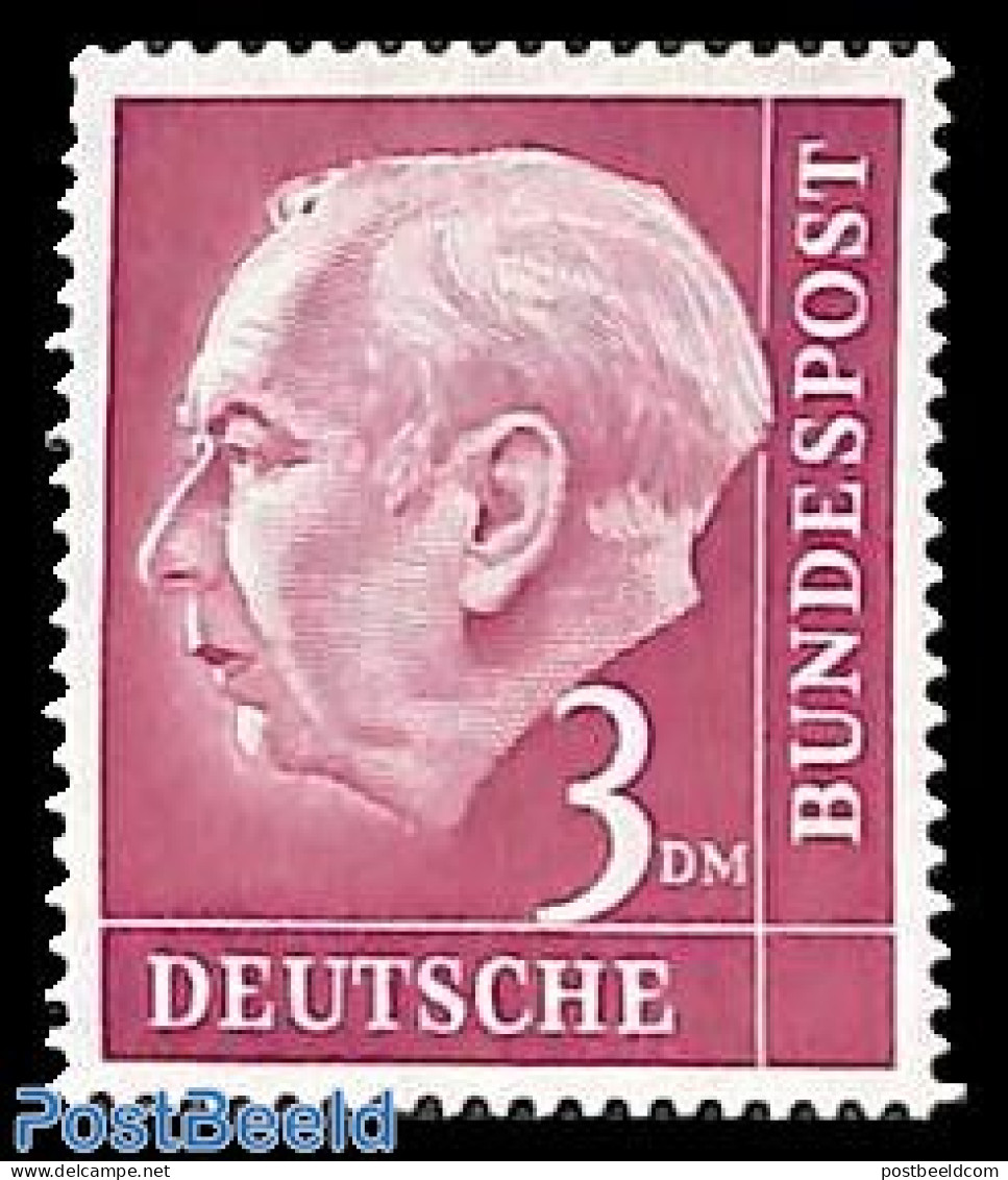 Germany, Federal Republic 1953 3DM, Stamp Out Of Set, Mint NH - Unused Stamps