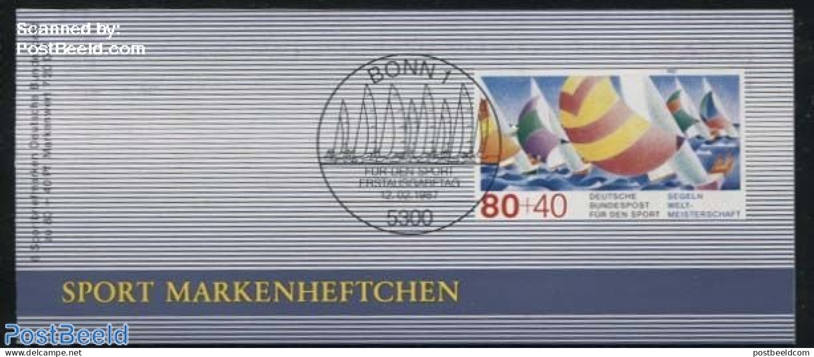 Germany, Federal Republic 1987 Sports Booklet, Mint NH, Sport - Sailing - Sport (other And Mixed) - Stamp Booklets - Unused Stamps