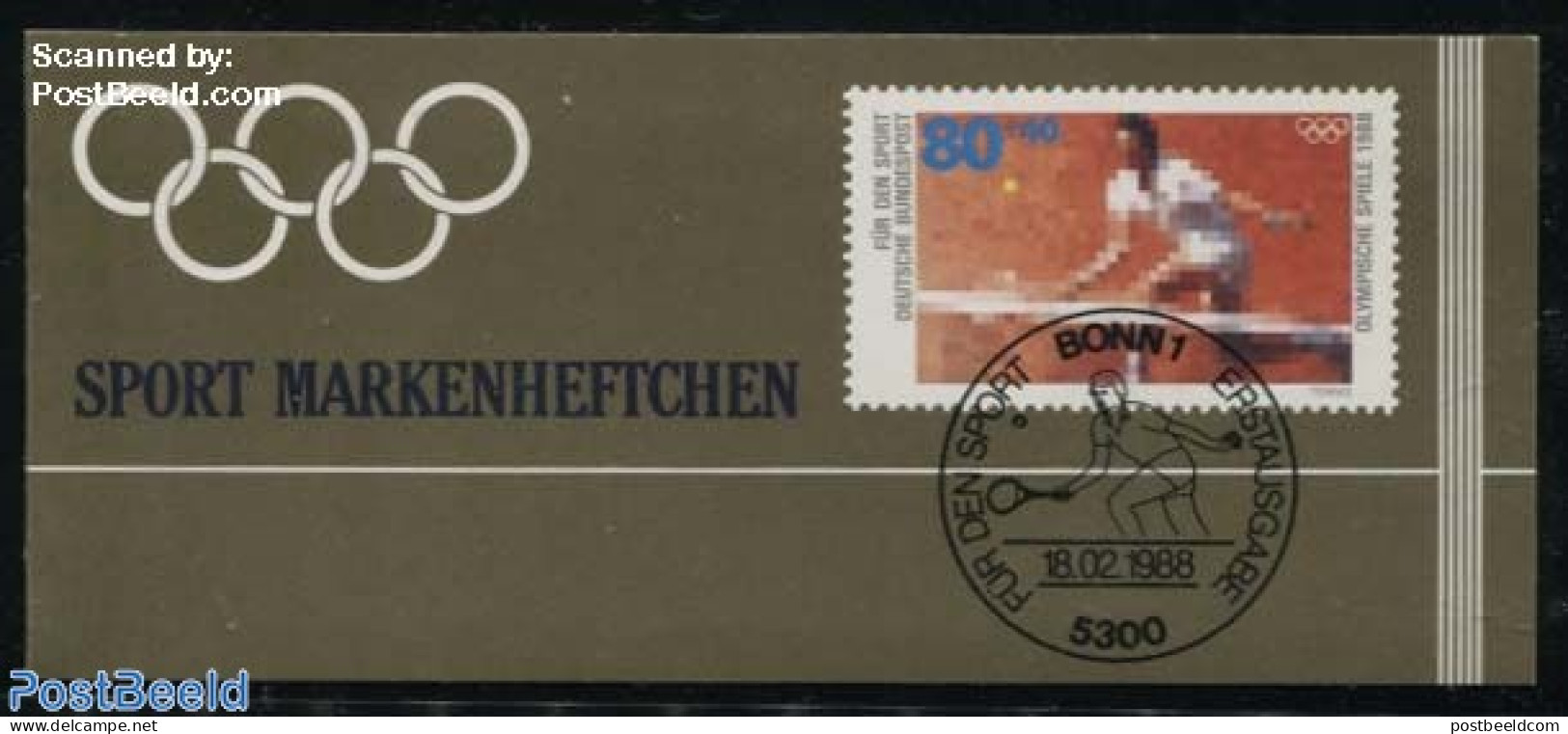 Germany, Federal Republic 1988 Sports Booklet, Tennis, Mint NH, Sport - Sport (other And Mixed) - Tennis - Stamp Bookl.. - Neufs