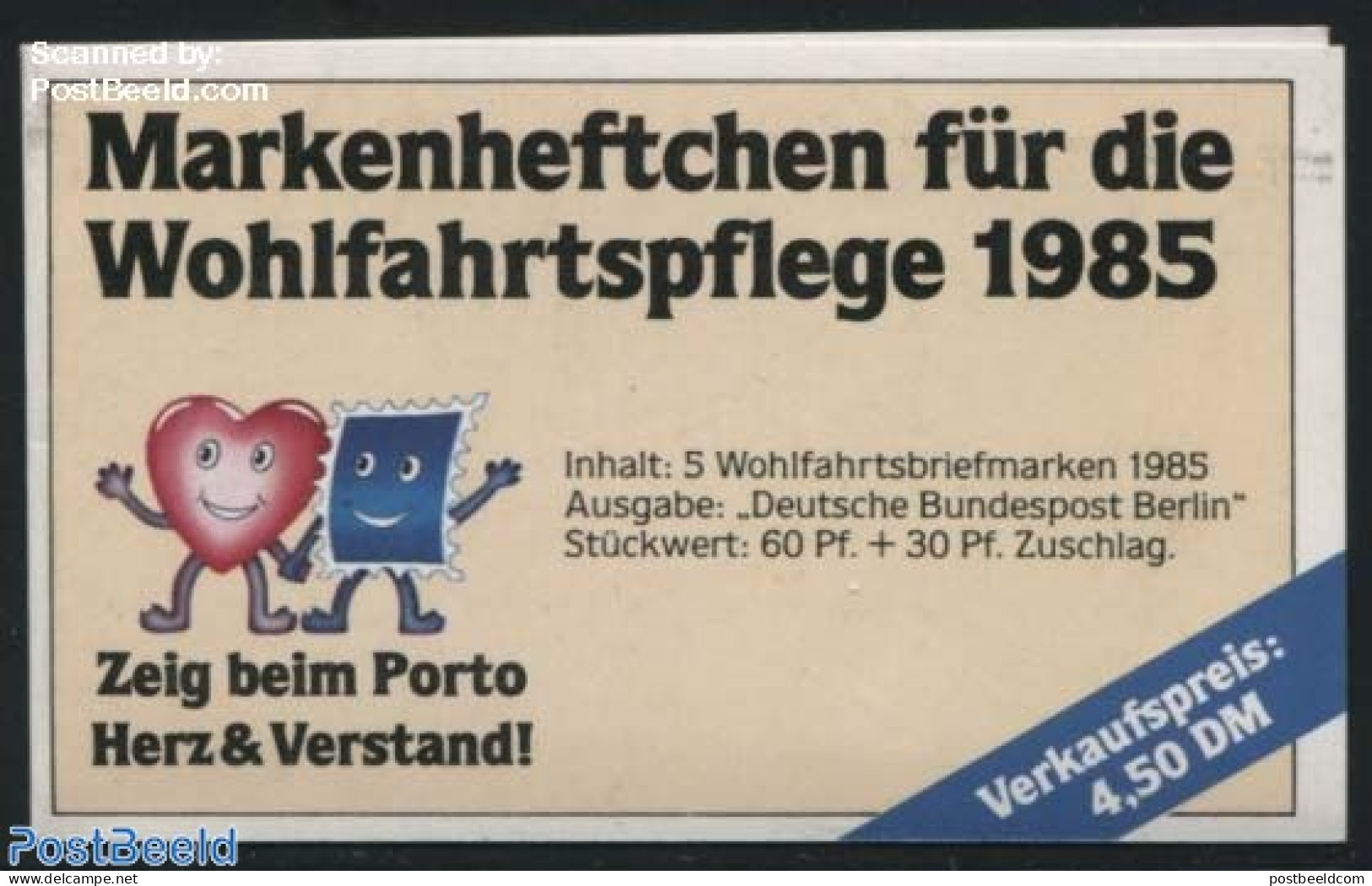 Germany, Berlin 1985 Welfare Booklet, Mint NH, Nature - Birds - Flowers & Plants - Stamp Booklets - Unused Stamps