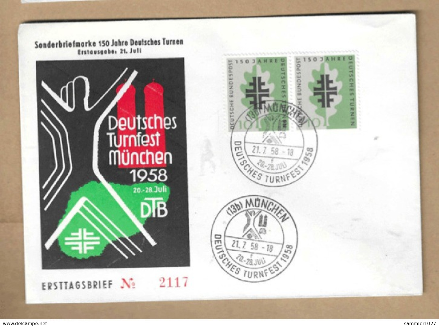 Los Vom 16.05 -  Sammler-Briefumschlag AusMünchen 1958 - Covers & Documents