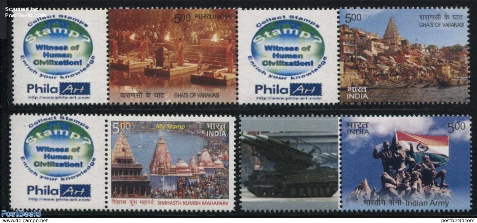 India 2016 My Stamp 4v+Personal Tabs, Mint NH, History - Religion - Various - Flags - Militarism - Religion - Folklore - Unused Stamps