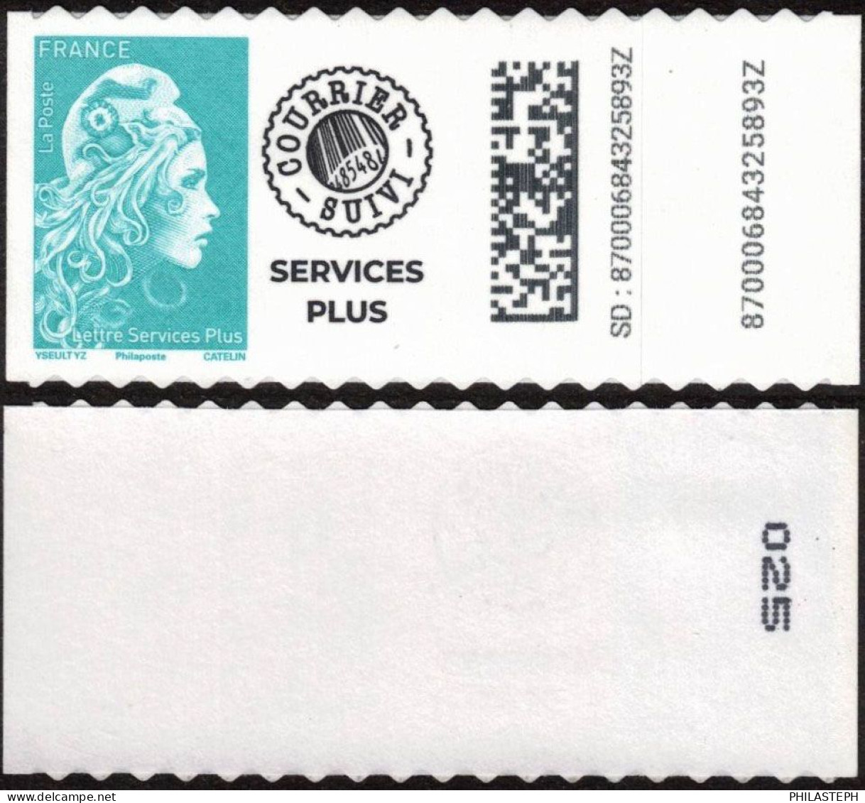 FRANCE 2023 - Marianne L'Engagée Adhésif - LETTRE SERVICES PLUS  Issu De ROULETTE De 300  - YT 2227 Neuf - Unused Stamps