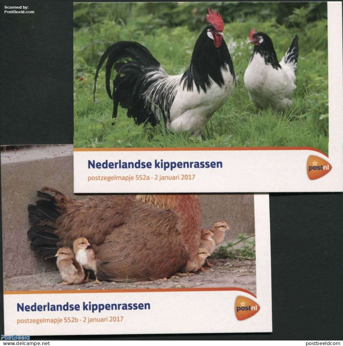 Netherlands 2017 Chicken, Presentation Pack 552a+b, Mint NH, Nature - Birds - Poultry - Unused Stamps