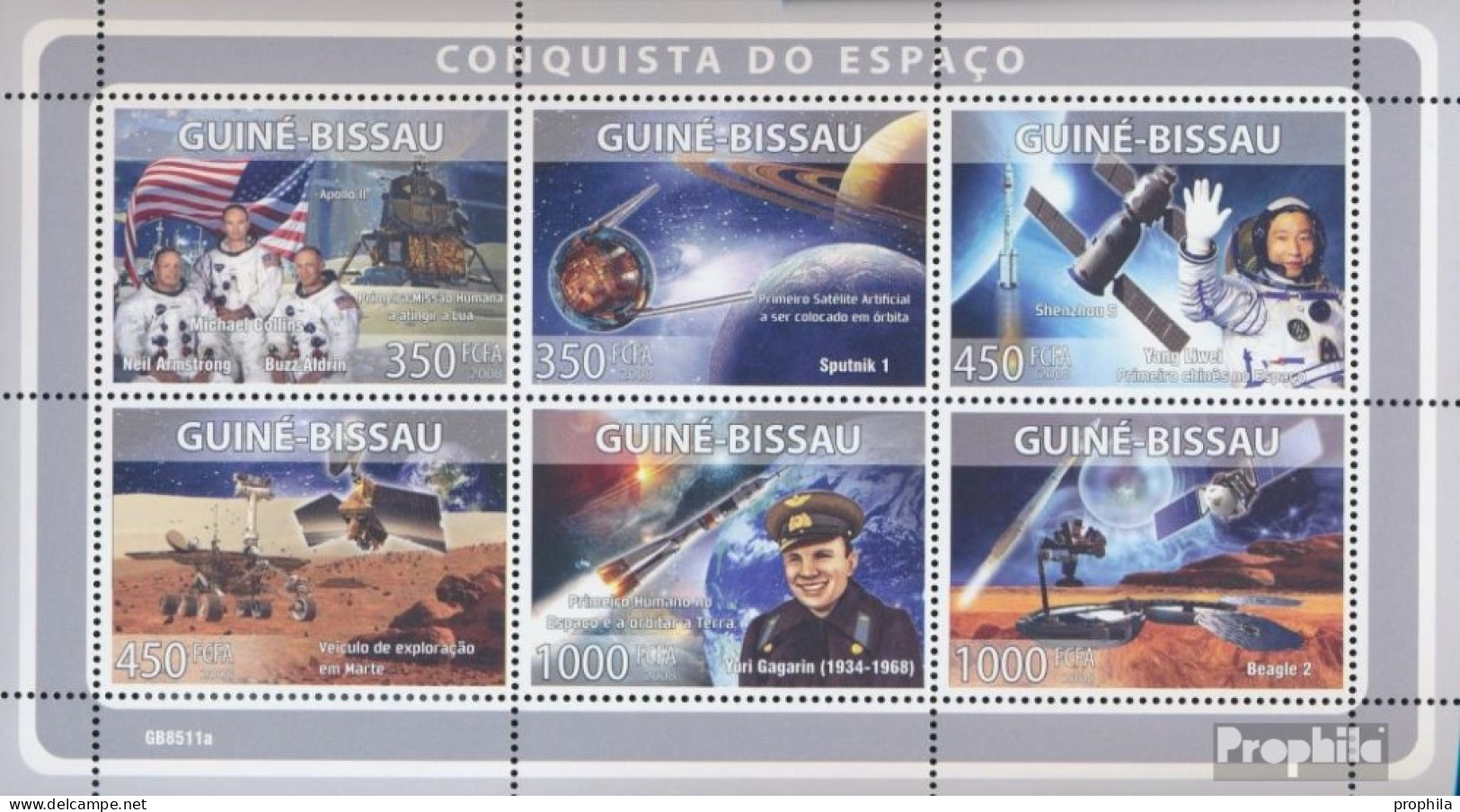 Guinea-Bissau 3993-3998 Kleinbogen (kompl. Ausgabe) Postfrisch 2008 Weltraummissionen - Guinea-Bissau