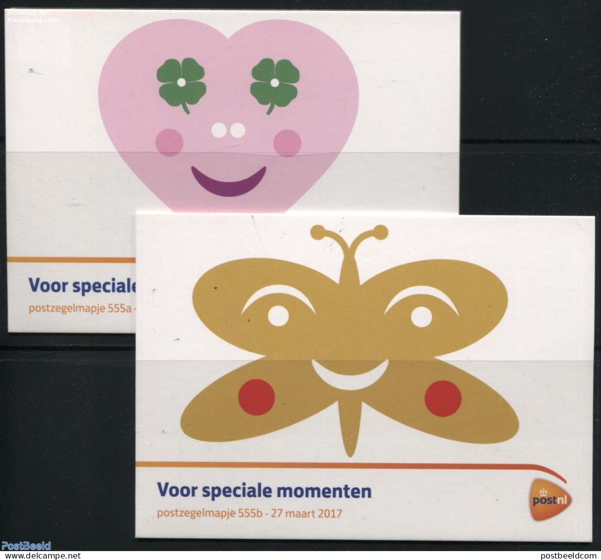 Netherlands 2017 Special Moments, Presentation Pack 555a+b, Mint NH, Various - Greetings & Wishing Stamps - Nuevos