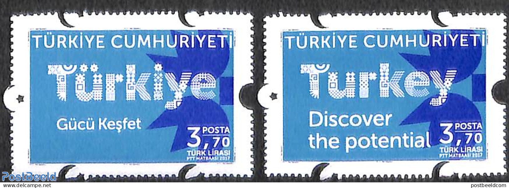 Türkiye 2017 Discover The Potention 2v (special Perforation), Mint NH - Autres & Non Classés