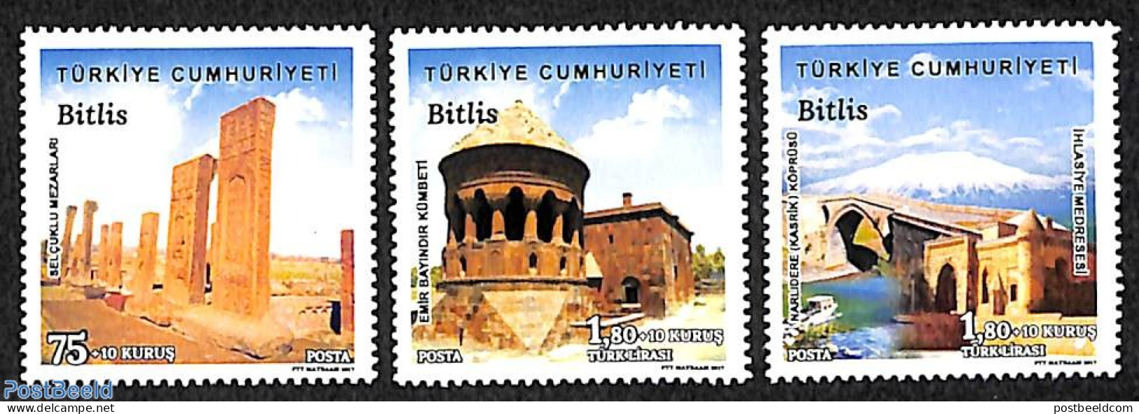 Türkiye 2017 Cultural Activa 3v, Mint NH, Art - Bridges And Tunnels - Sonstige & Ohne Zuordnung