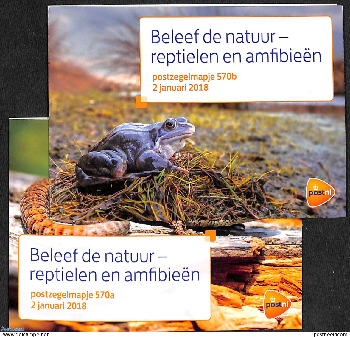 Netherlands 2018 Nature, Reptiles, Presentation Pack 570a+b, Mint NH, Nature - Frogs & Toads - Reptiles - Snakes - Nuovi