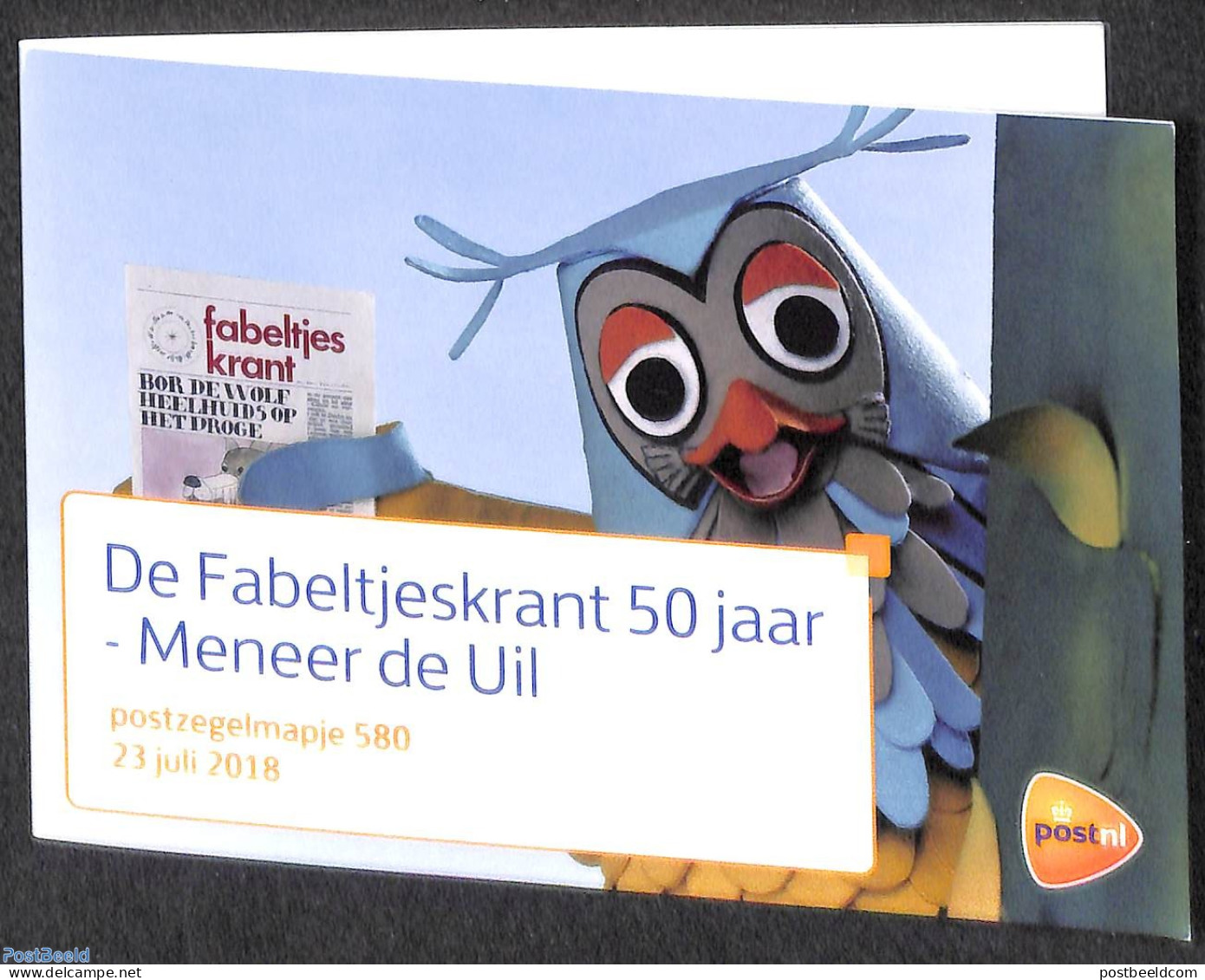 Netherlands 2018 Fabeltjeskrant, Presentation Pack 580, Mint NH, Nature - Performance Art - Owls - Radio And Televisio.. - Unused Stamps
