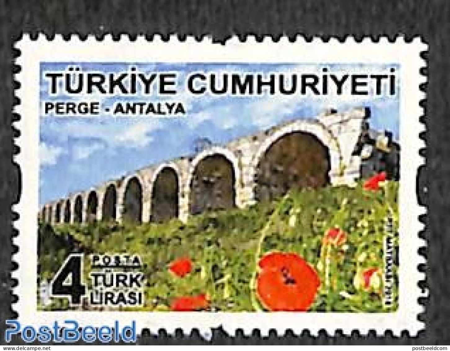 Türkiye 2018 Definitive, Perge Antalya 1v, Mint NH, Nature - Flowers & Plants - Autres & Non Classés