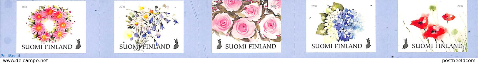 Finland 2018 Flowers 5v S-a, Mint NH, Nature - Flowers & Plants - Ongebruikt