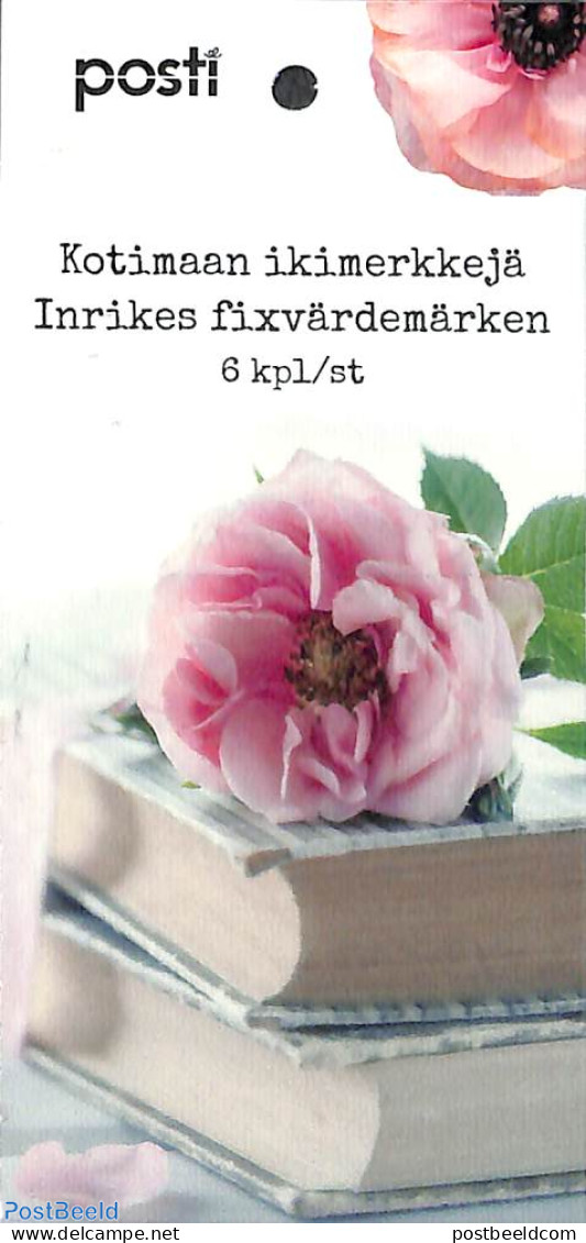 Finland 2019 Flowers 6v S-a In Booklet, Mint NH, Nature - Flowers & Plants - Roses - Stamp Booklets - Art - Handwritin.. - Ungebraucht
