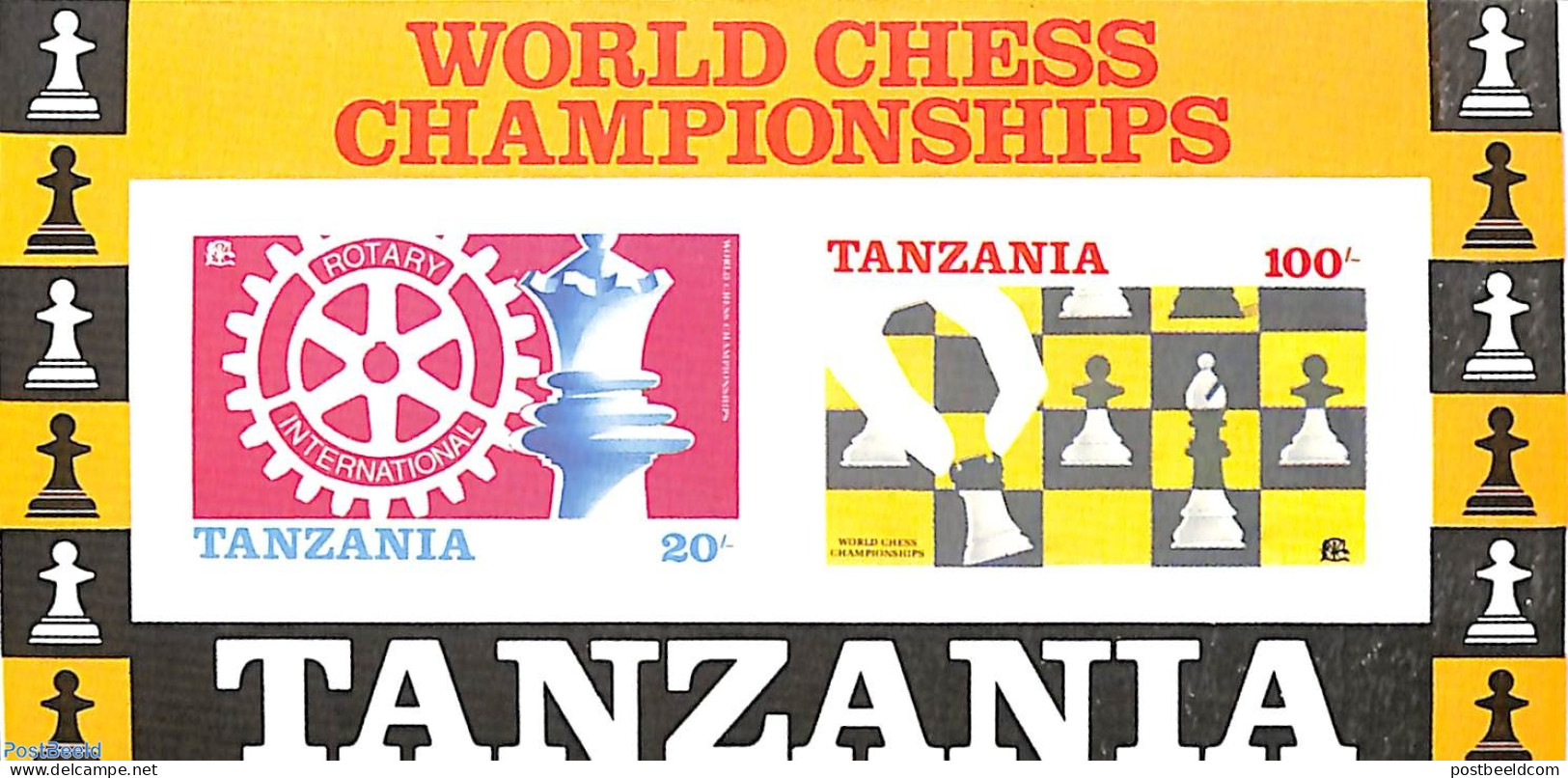 Tanzania 1986 Chess, Rotary S/s, Imperforated, Mint NH, Sport - Various - Chess - Rotary - Chess