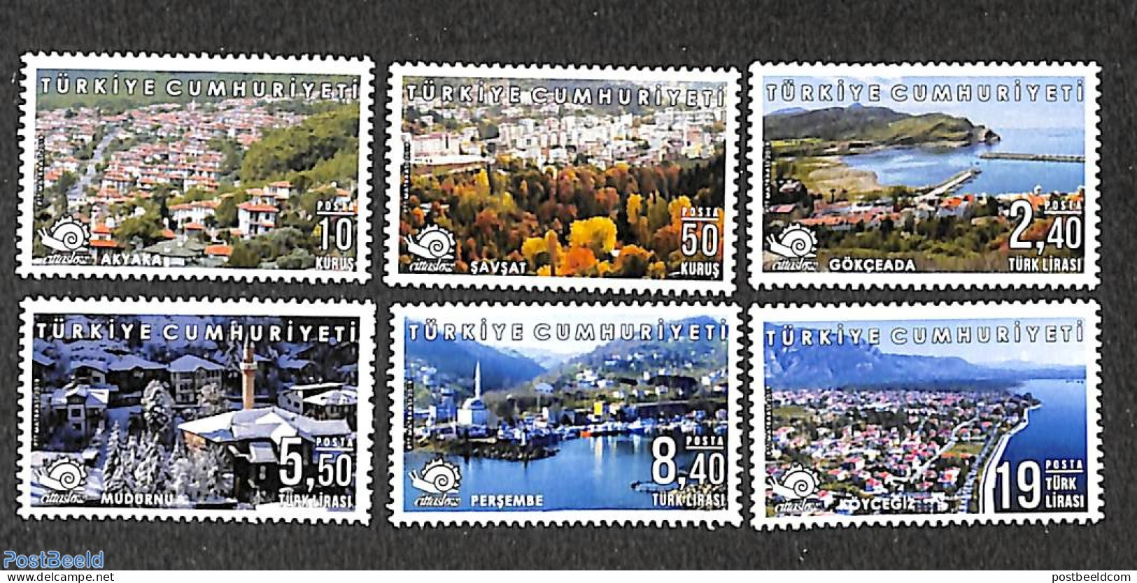 Türkiye 2019 Definitives, City Views 6v, Mint NH - Other & Unclassified