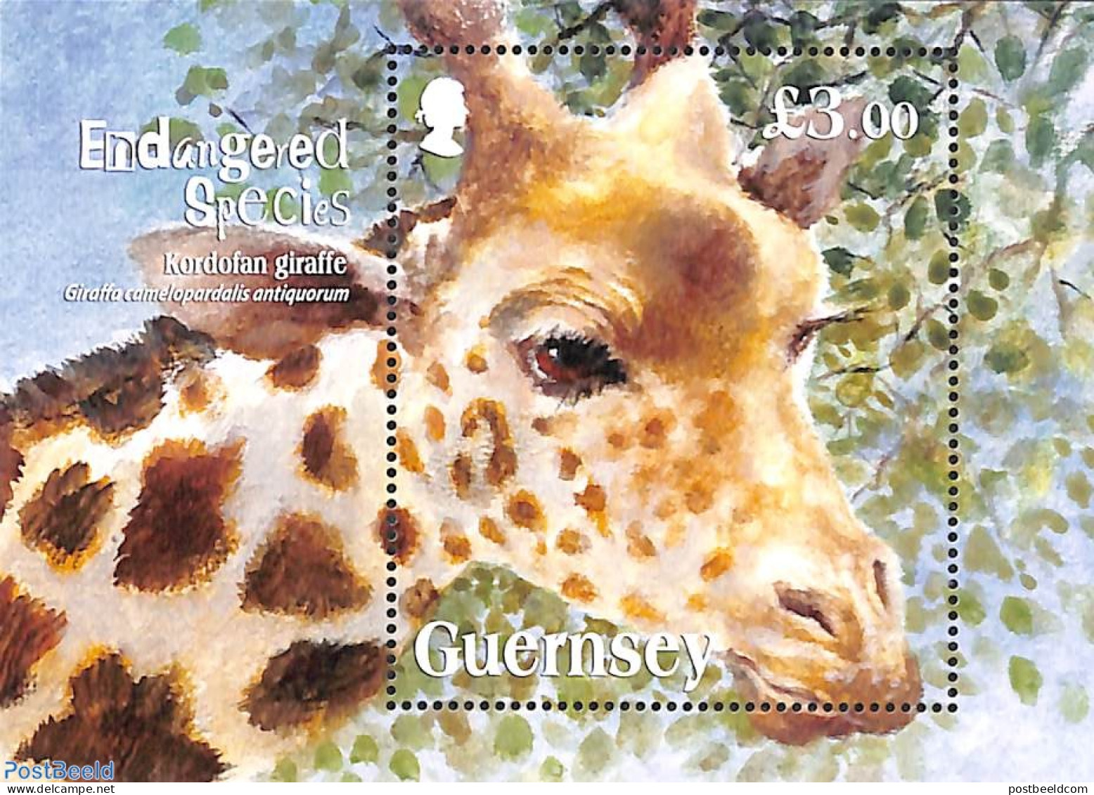 Guernsey 2020 Giraffe S/s, Mint NH, Nature - Animals (others & Mixed) - Giraffe - Guernesey