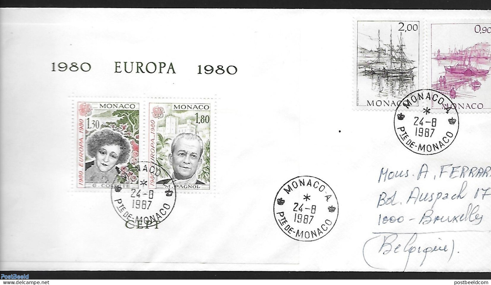 Monaco 1980 Europe, Special S/s, Postal History, History - Europa (cept) - Briefe U. Dokumente